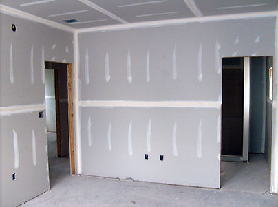 Drywall inside a house