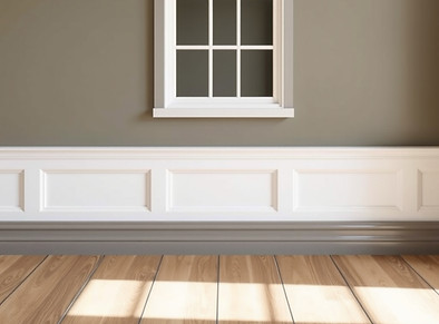 White baseboard trim in a house